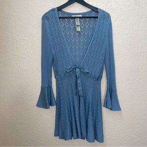 Nine West silk tie front dress